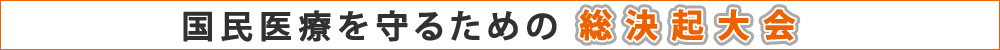 国民医療を守るための総決起大会（2025年11月20日開催）