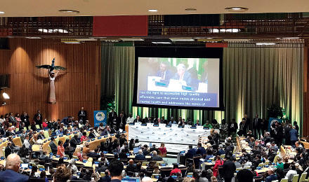 国連総会UHCに関するハイレベル会合に出席